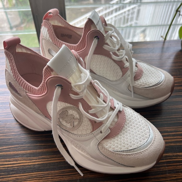 Michael Kors Pink and White Athletic Shoes - Picture 1 of 4